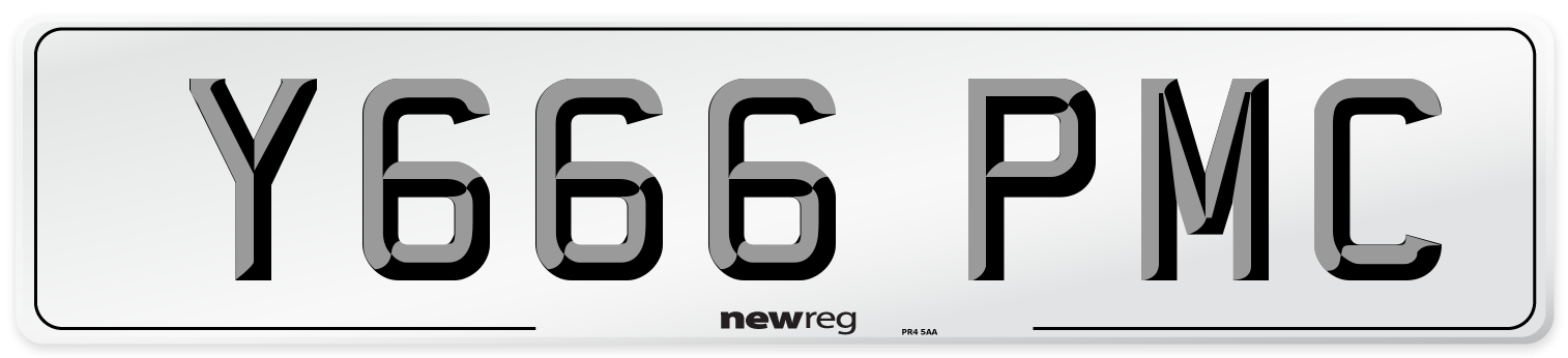 Y666 PMC Number Plate from New Reg